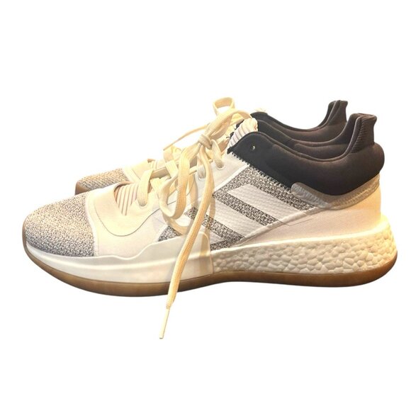 Adidas APE 779001 Mens Size 13 White Gray Stripes Sneakers Lace Up Tennis Shoes - Picture 2 of 10